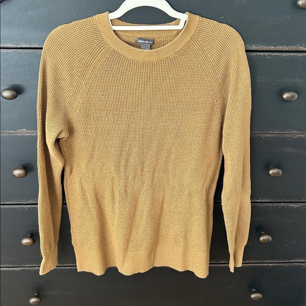Eddie Bauer Muted Gold  Knit Sweater